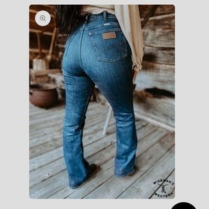 Two pairs of wrangler jeans from wiseman western.